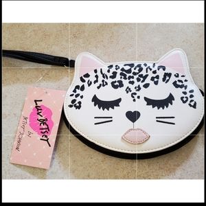 Betsey Johnson Leopard Cat Coin Purse